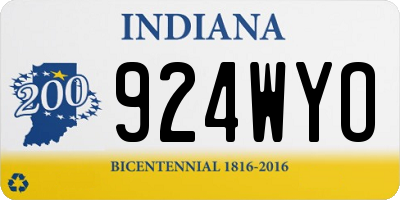 IN license plate 924WYO