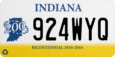 IN license plate 924WYQ