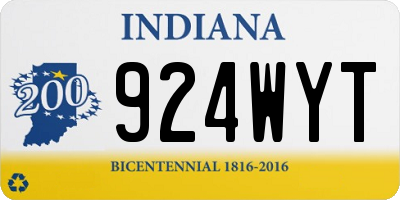 IN license plate 924WYT