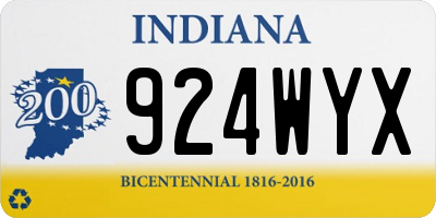 IN license plate 924WYX