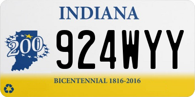 IN license plate 924WYY