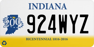 IN license plate 924WYZ