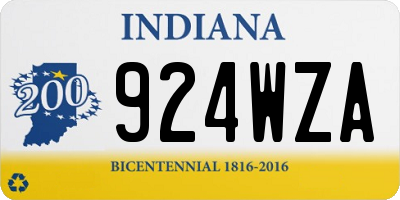 IN license plate 924WZA