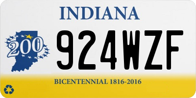IN license plate 924WZF