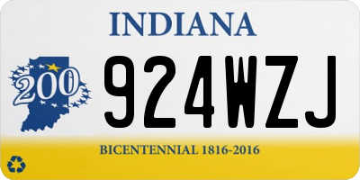 IN license plate 924WZJ