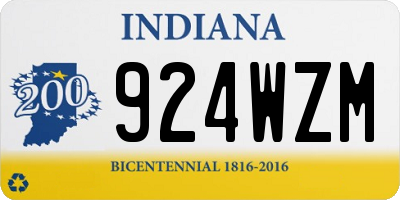 IN license plate 924WZM