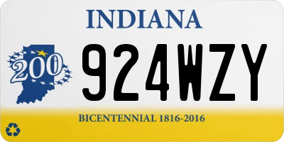 IN license plate 924WZY