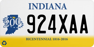 IN license plate 924XAA