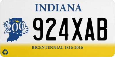 IN license plate 924XAB