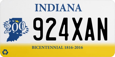 IN license plate 924XAN