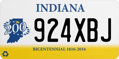 IN license plate 924XBJ