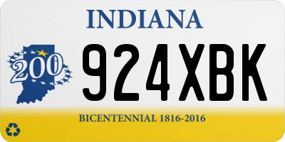 IN license plate 924XBK