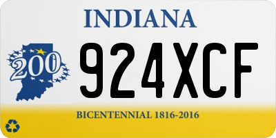 IN license plate 924XCF