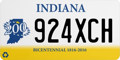IN license plate 924XCH
