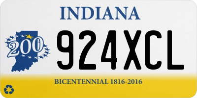 IN license plate 924XCL