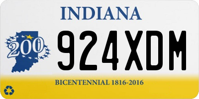 IN license plate 924XDM