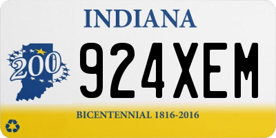 IN license plate 924XEM
