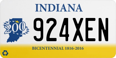IN license plate 924XEN