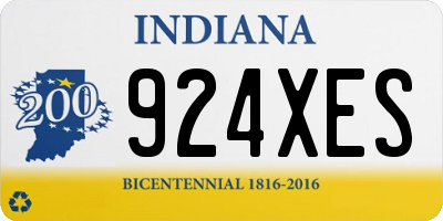 IN license plate 924XES