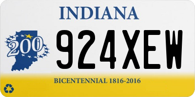 IN license plate 924XEW