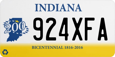 IN license plate 924XFA