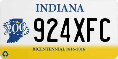 IN license plate 924XFC