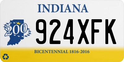 IN license plate 924XFK