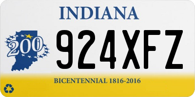 IN license plate 924XFZ