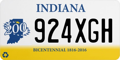 IN license plate 924XGH