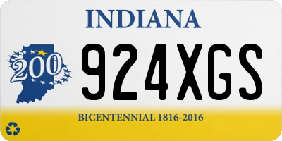 IN license plate 924XGS