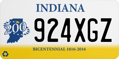 IN license plate 924XGZ