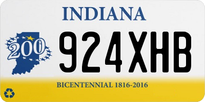 IN license plate 924XHB