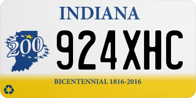 IN license plate 924XHC