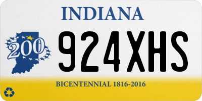 IN license plate 924XHS