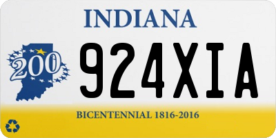 IN license plate 924XIA
