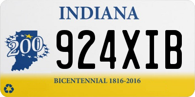 IN license plate 924XIB
