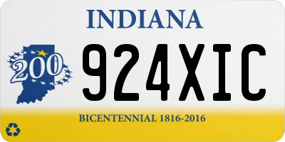 IN license plate 924XIC