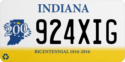IN license plate 924XIG