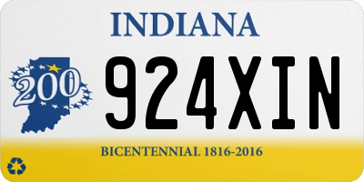 IN license plate 924XIN