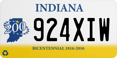 IN license plate 924XIW