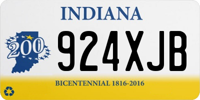 IN license plate 924XJB