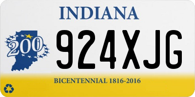 IN license plate 924XJG