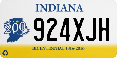 IN license plate 924XJH