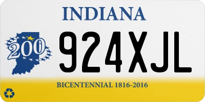 IN license plate 924XJL