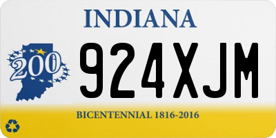 IN license plate 924XJM