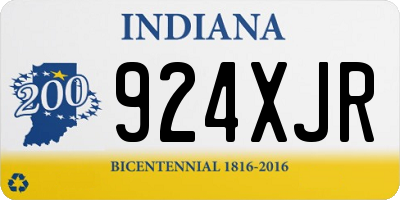 IN license plate 924XJR