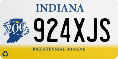 IN license plate 924XJS