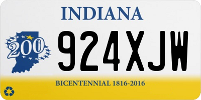 IN license plate 924XJW