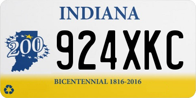 IN license plate 924XKC