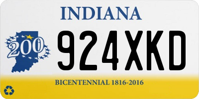 IN license plate 924XKD